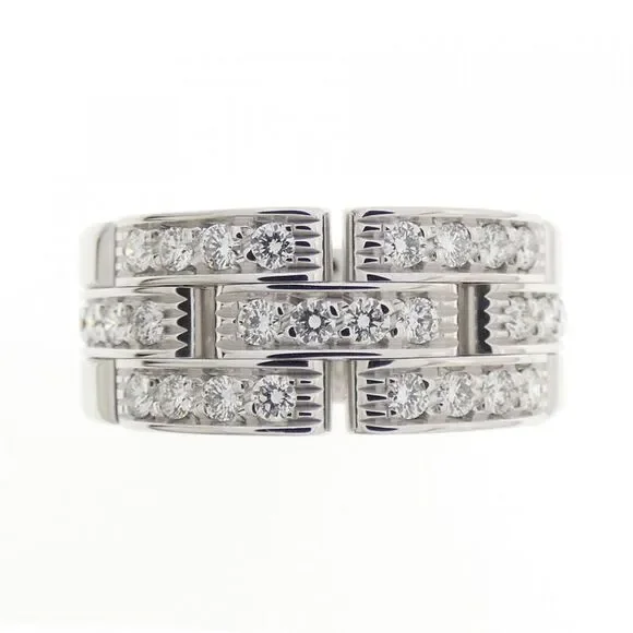 Cartier Maillon Panthère Au750 White Gold Diamond Ring Size 9.5 - Picture 2 of 5